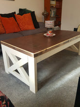 Load image into Gallery viewer, Handmade Farmhouse Chic Coffee Table
