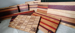 Exotic Hardwood Chopping Boards Brickwork Style